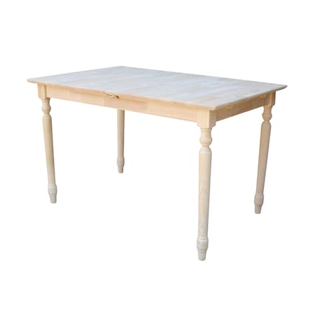 International Concepts Rectangle Table with Butterfly Extension, Unfinished, 32 in W, 48 in L, 30 in H, Wood, Unfinished K-T32X-330T